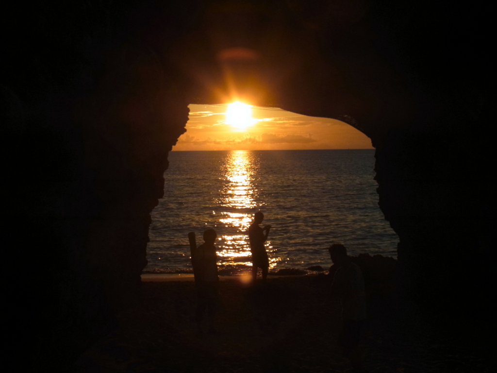 Sunset-on-a-sandy-beach